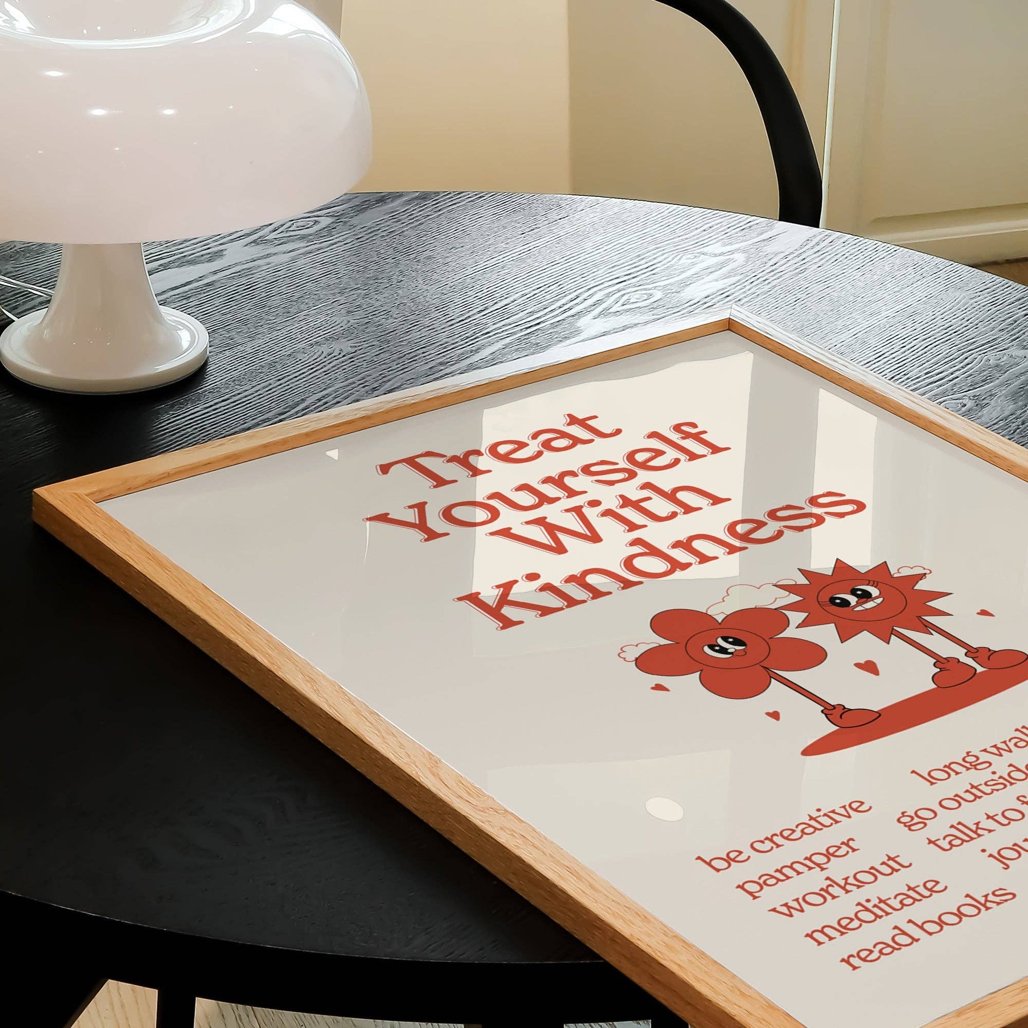 Retro Treat Yourself With Kindness Print