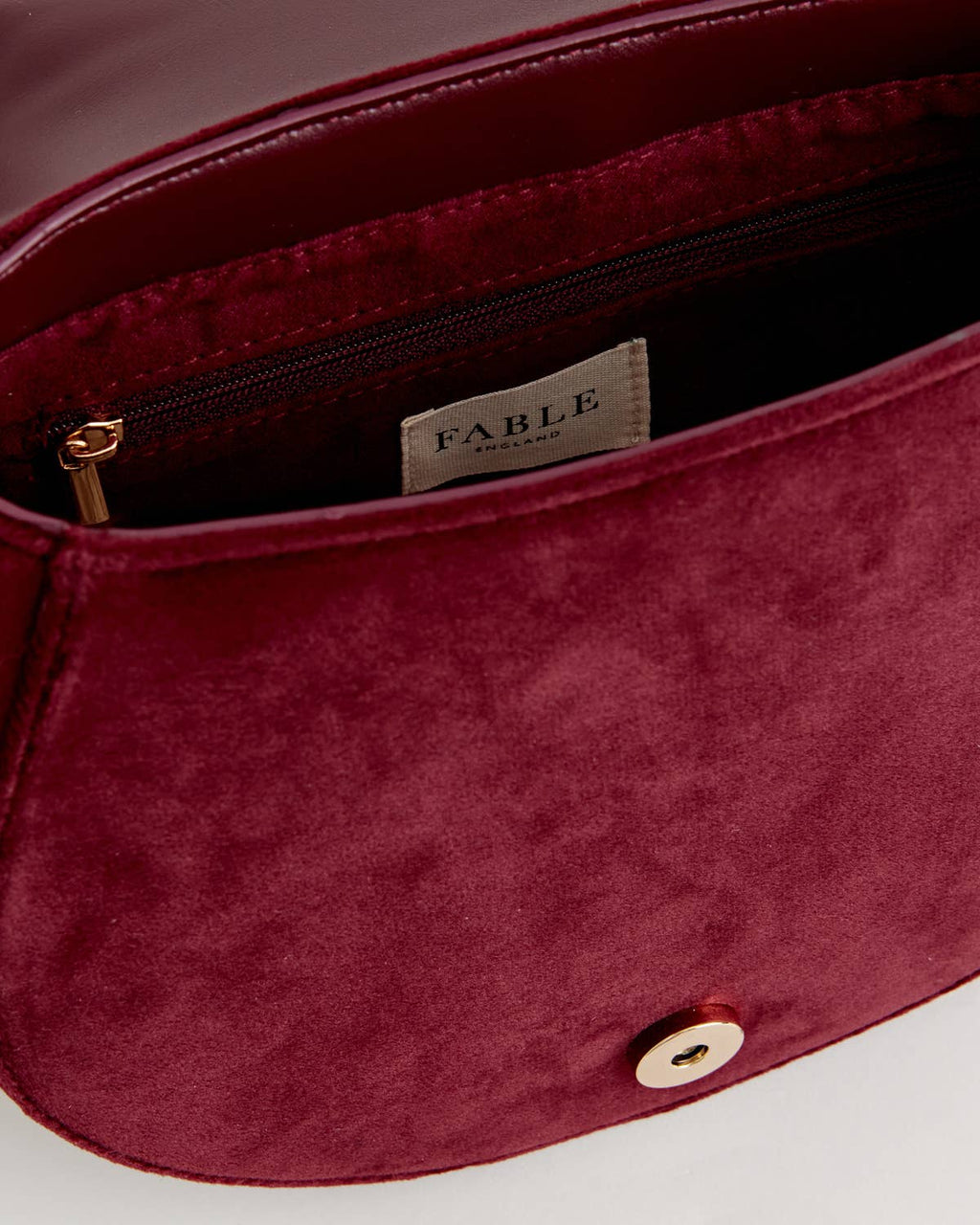 Fox & Mushroom Embroidered Velvet Saddle Purse - UK, US & EU