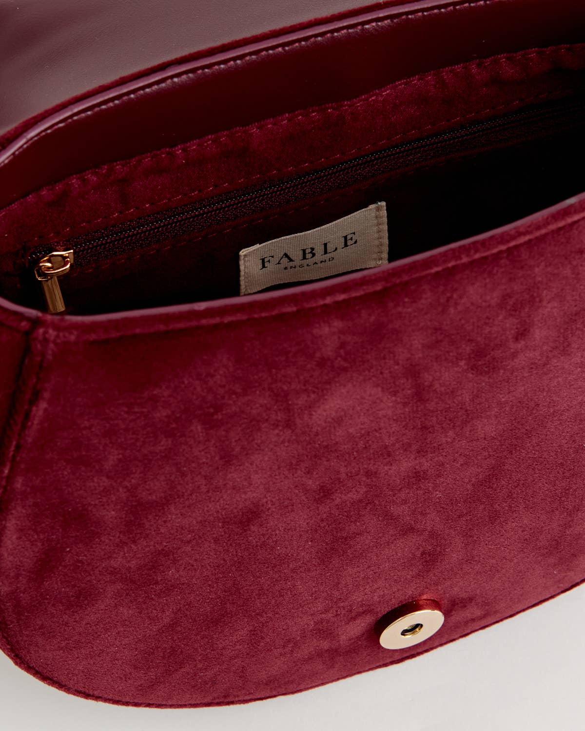 Fox & Mushroom Embroidered Velvet Saddle Purse - UK, US & EU