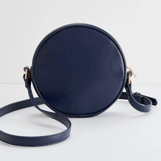 Chloe Embroidered Circle Purse - Navy - UK, US & EU
