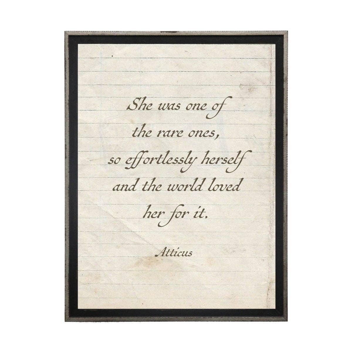 Harper Lee Quote On Vintage Line Paper