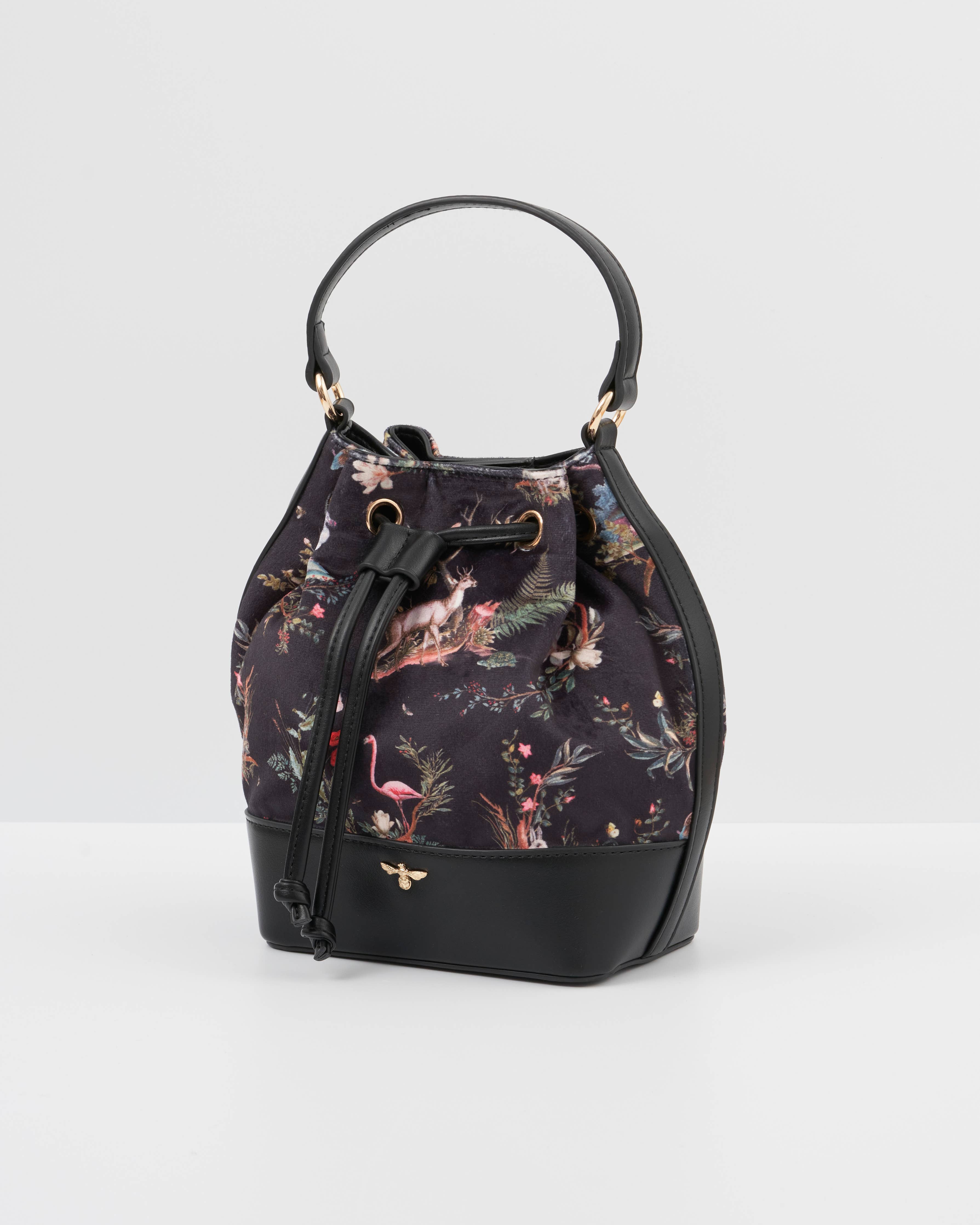 Wonderland Black Bucket Bag - UK, US & EU