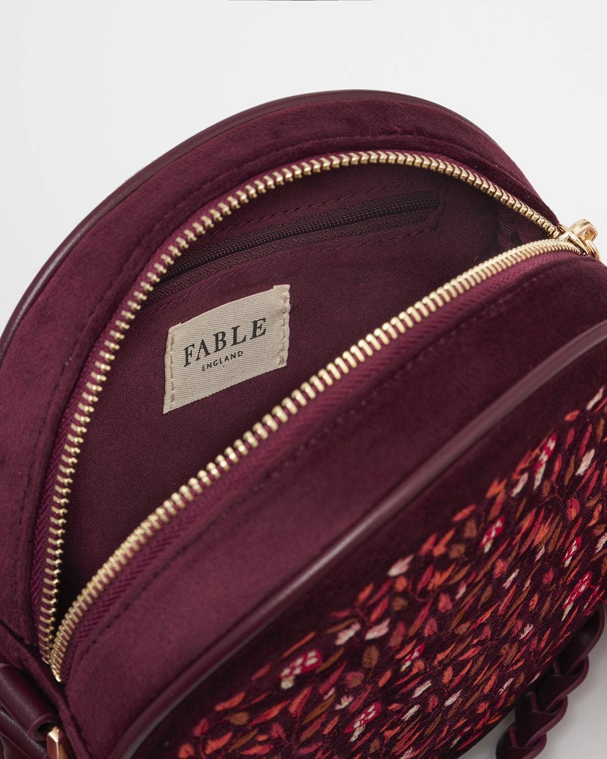 Magical Mushroom Embroidered Circle Purse - US, UK & EU