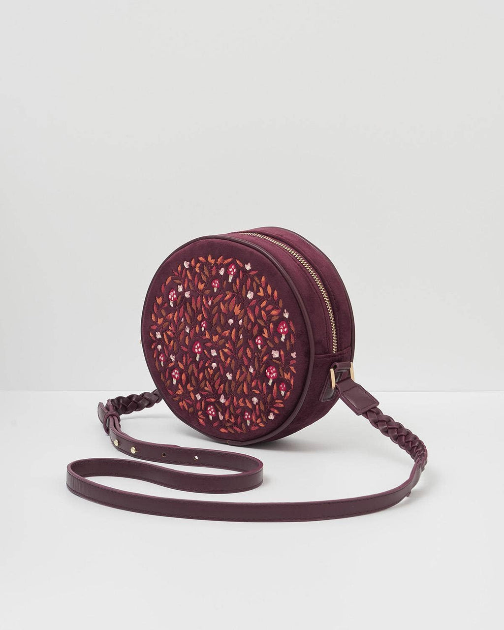 Magical Mushroom Embroidered Circle Purse - US, UK & EU