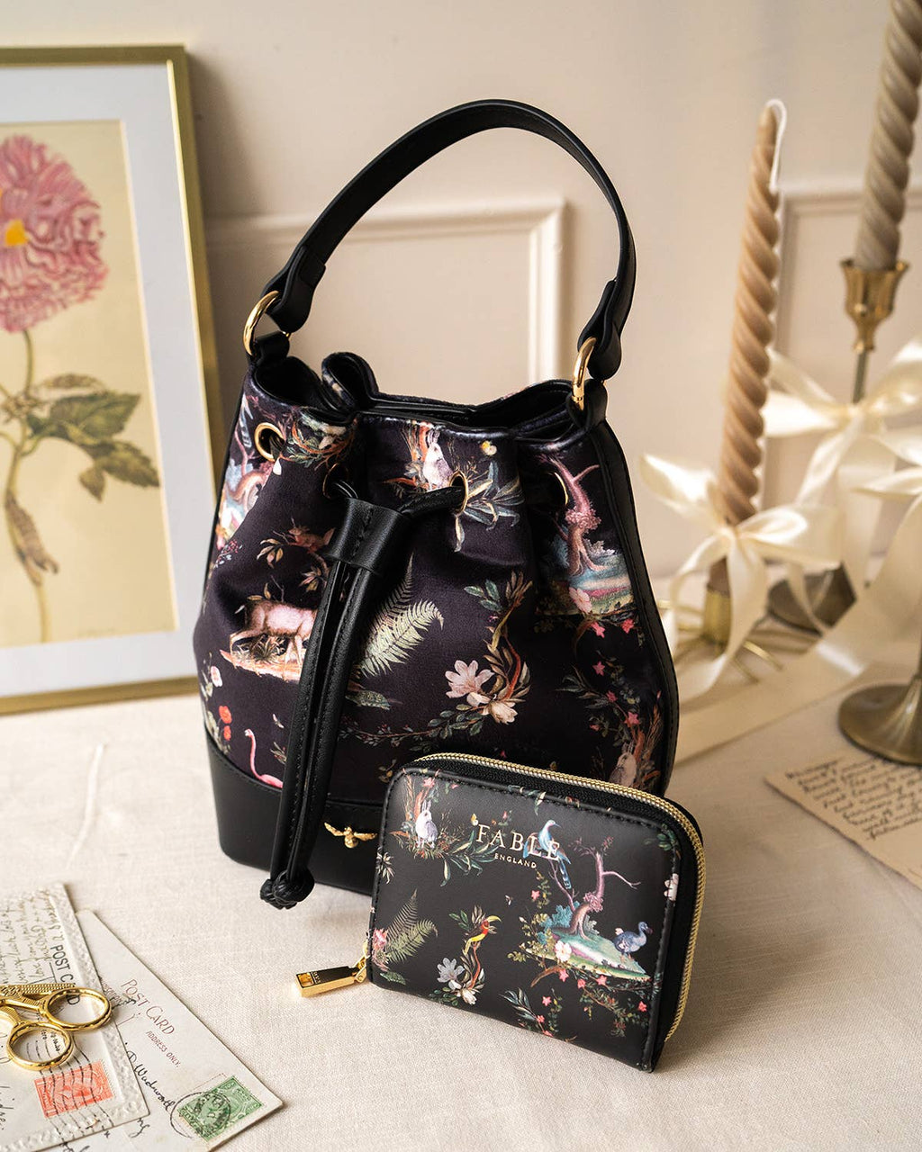 Wonderland Black Bucket Bag - UK, US & EU